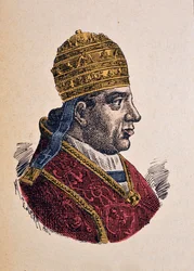 Portrait du pape Innocent XIII (Innocenzo, Innocentius) (1721-1724), 1898 (gravure avec coloration ultérieure)
